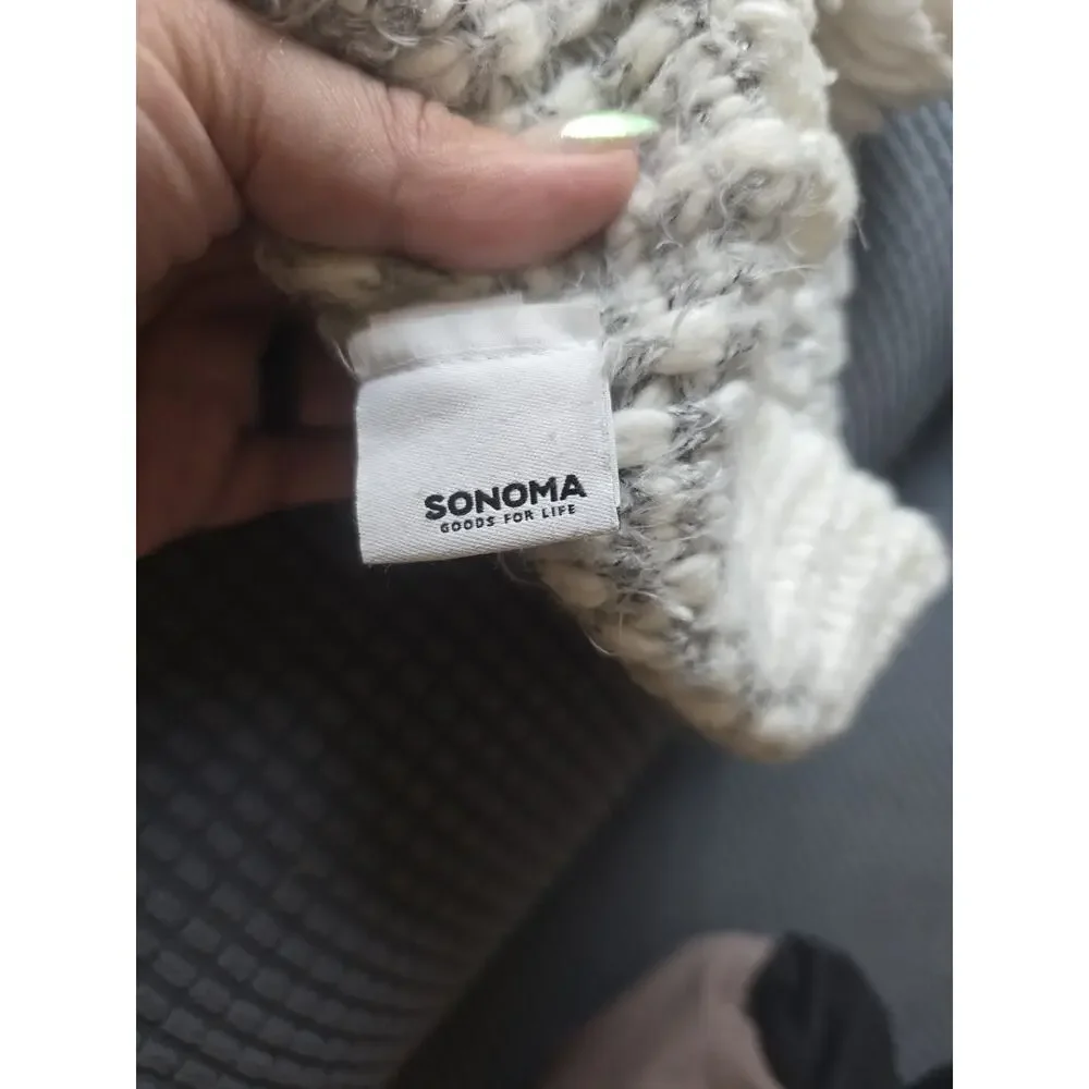 Sonoma Goods For Life Women's Colorblock Knit Pom Pom Beanie One Size